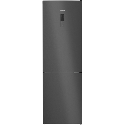 Siemens KG36NXXBF, iQ300, free-standing fridge-freezer combination with freezer area below, 186 x 60 cm, brushed black steel AntiFingerprint, Total noFrost, EEK: C, with 5 year guarantee!
