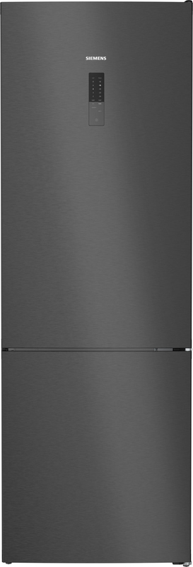 Siemens KG49NXXCF, iQ300, freestanding fridge-freezer combination with freezer area below, 203 x 70 cm, brushed black steel AntiFingerprint, Total noFrost, EEK: C, with 5 year guarantee!