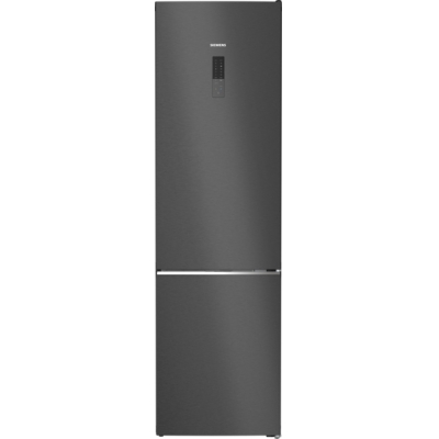 Siemens KG39NAXCF, iQ500, freestanding fridge-freezer combination with freezer area below, 203 x 60 cm, brushed black steel AntiFingerprint, Total noFrost, EEK: C, with 5 year guarantee!
