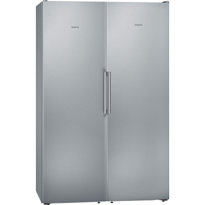 Siemens KA95NVIEP, iQ300, free-standing refrigerator and freezer set including connection set, KS36VVIEP + GS36NVIEP, brushed steel anti-fingerprint, EEK: E, with 5 year guarantee!
