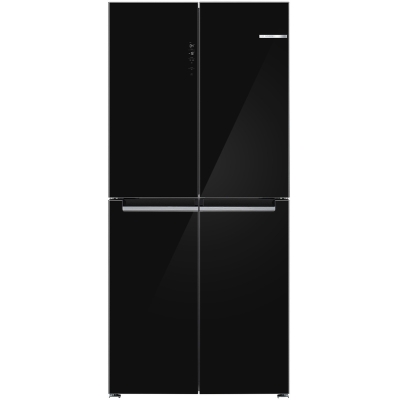 BOSCH KMC85LBEA, Series 4, multi-door fridge-freezer combination, glass front, 189.5 x 85.5 cm, black, EEK: E, with 5 year guarantee!