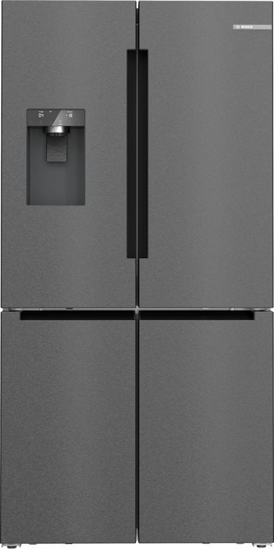 BOSCH KFI96AXEA, fridge-freezer combination, multi-door, 183 x 90.5 cm, brushed black steel, AntiFingerprint Series 6, EEK: E, with 5 year guarantee!