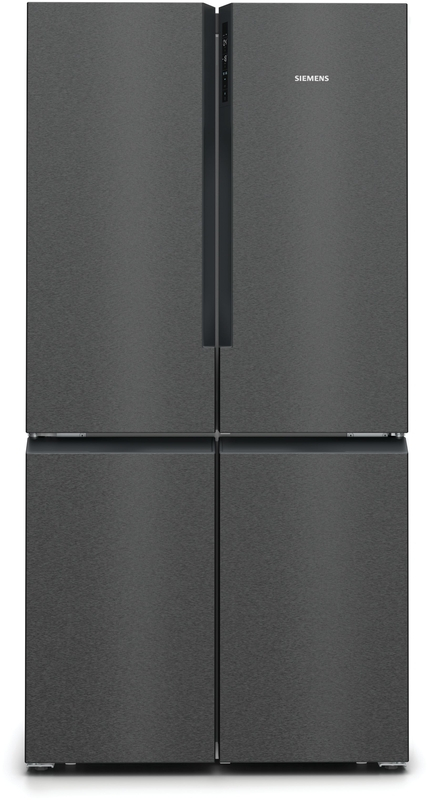 Siemens KF96NAXEA, iQ300, fridge-freezer combination, multi-door, 183 x 90.5 cm, brushed black steel anti-fingerprint, EEK: E, with 5 year guarantee!