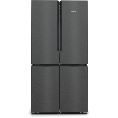 Siemens KF96NAXEA, iQ300, fridge-freezer combination, multi-door, 183 x 90.5 cm, brushed black steel anti-fingerprint, EEK: E, with 5 year guarantee!