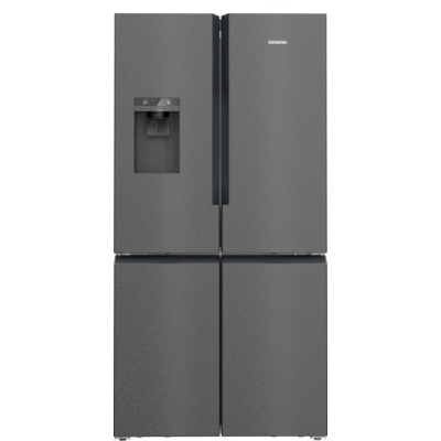 Siemens KF96DAXEA, iQ500, fridge-freezer combination, multi-door, 183 x 90.5 cm, brushed black steel AntiFingerprint, Total noFrost, EEK: E, with 5 year guarantee!