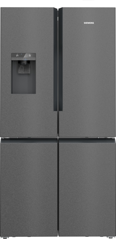Siemens KF96DPXEA, iQ700, French door fridge-freezer combination, 183 x 90.5 cm, brushed black steel anti-fingerprint, EEK: E, with 5 year guarantee!