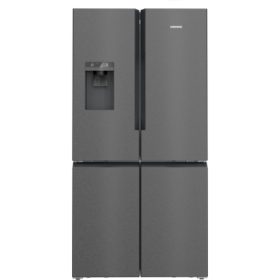 Siemens KF96DPXEA, iQ700, French door fridge-freezer combination, 183 x 90.5 cm, brushed black steel anti-fingerprint, EEK: E, with 5 year guarantee!