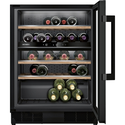 Siemens KU21WAHG0, iQ500, built-in wine refrigerator, 82 x 60 cm, EEK: G, with 5 year guarantee!