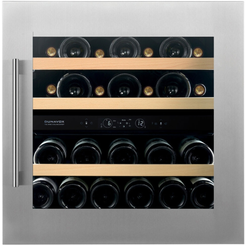 Dunavox Spirit 25, undercounter wine refrigerator, stainless steel, DVS-25.65DSS. With a 3 year guarantee!
