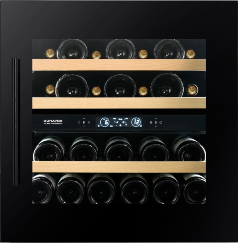 Dunavox Spirit 25, undercounter wine refrigerator, matt black, DVS-25.65DMB. With a 3 year guarantee!