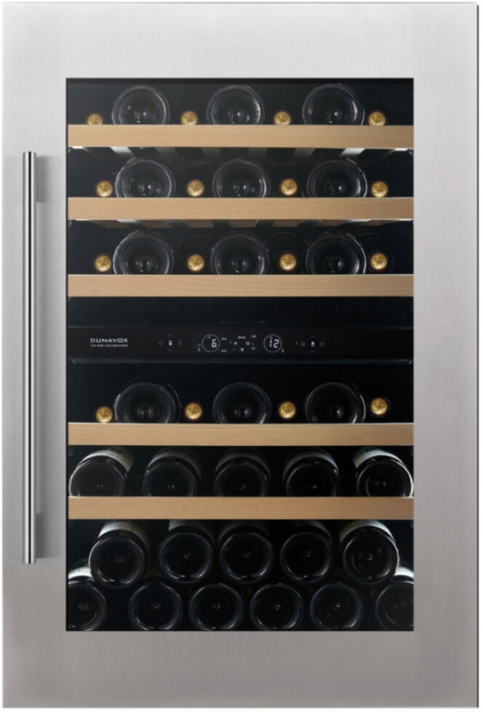 Dunavox Spirit 44, undercounter wine refrigerator, stainless steel, DVS-44.120DSS. With a 3 year guarantee!