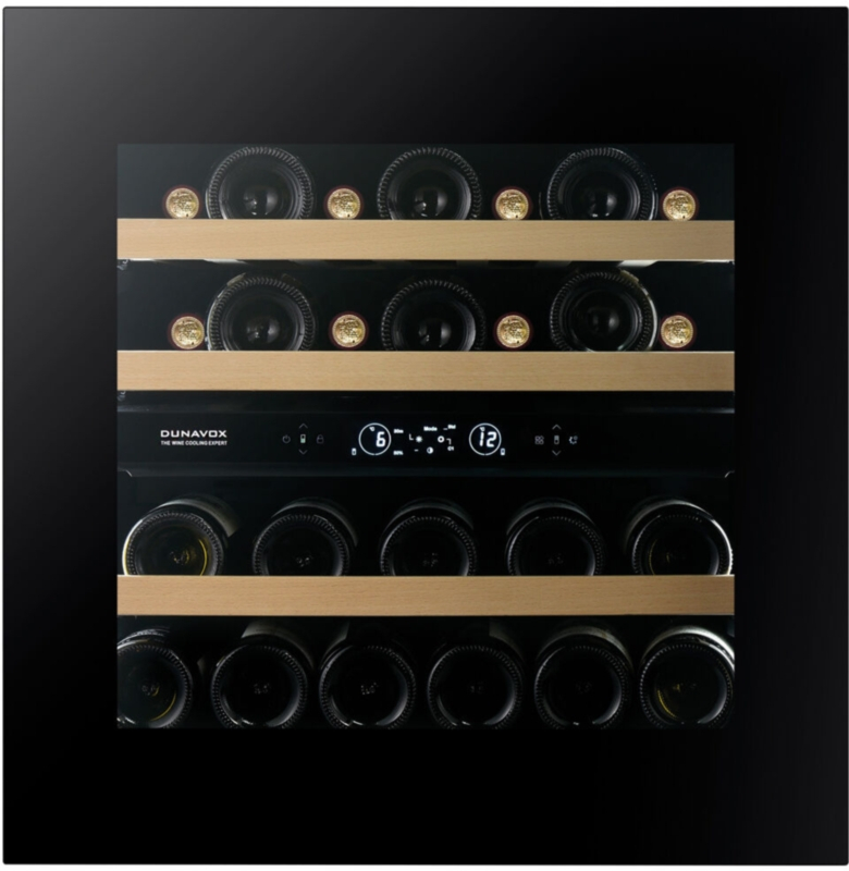 Dunavox Horizon 25, undercounter wine refrigerator, matt black, DVH-25.65DMB.TO. With a 3 year guarantee!