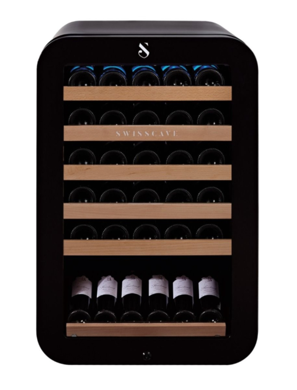 Swisscave WL120F-BLACK, 1-zone wine refrigerator 83 cm, 35 bottles, black. With a 5 year guarantee!