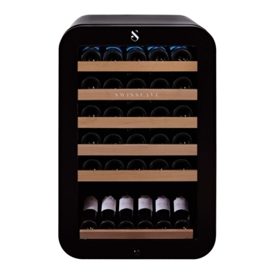 Swisscave WL120F-BLACK, 1-tsooniline veinikülmik 83 cm, 35 pudelit, must. 5 aastase garantiiga!