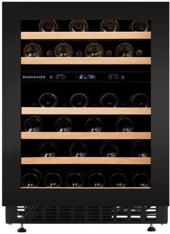 Dunavox FLOW 46HH, undercounter wine refrigerator, black, DAUF-46.145DBH. With a 3 year guarantee!