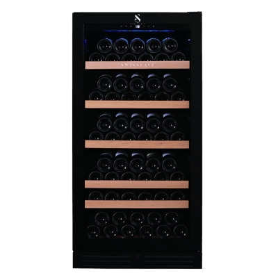 Swisscave WL355F, 1-tsooniline veinikülmik 120 cm, 111 pudelit, must. 5 aastase garantiiga!