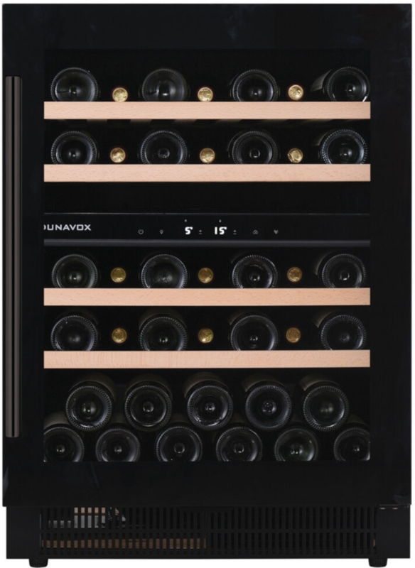 Dunavox Flow 39, undercounter wine refrigerator, matt black, DAUF-39.121DMB. With a 3 year guarantee!