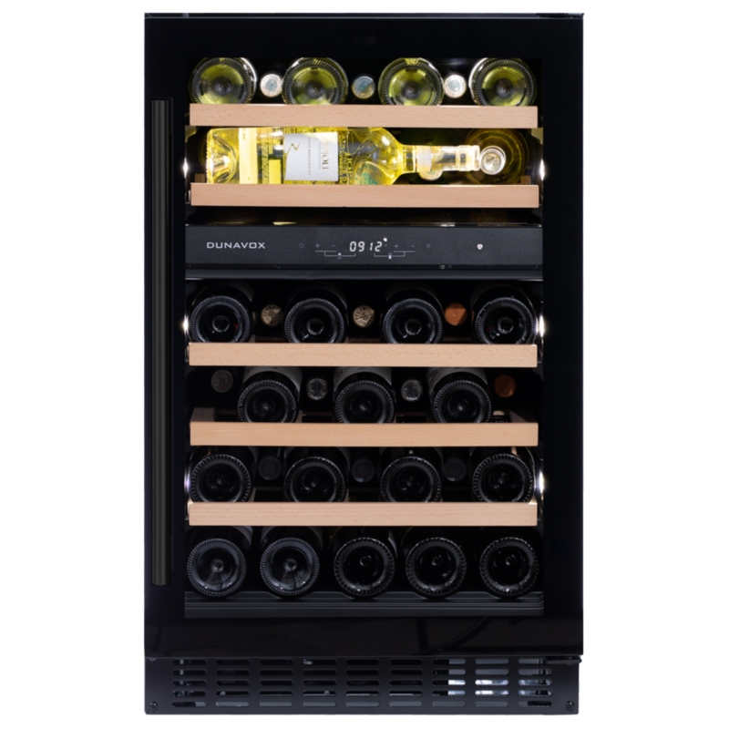 Dunavox Flow 38, undercounter wine refrigerator, matt black, DAUF-38.100DMB. With a 3 year guarantee!