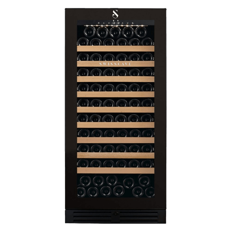 Swisscave WLB-360F-MIX, 1-zone wine refrigerator 127 cm, 112 bottles, black. With a 5 year guarantee!