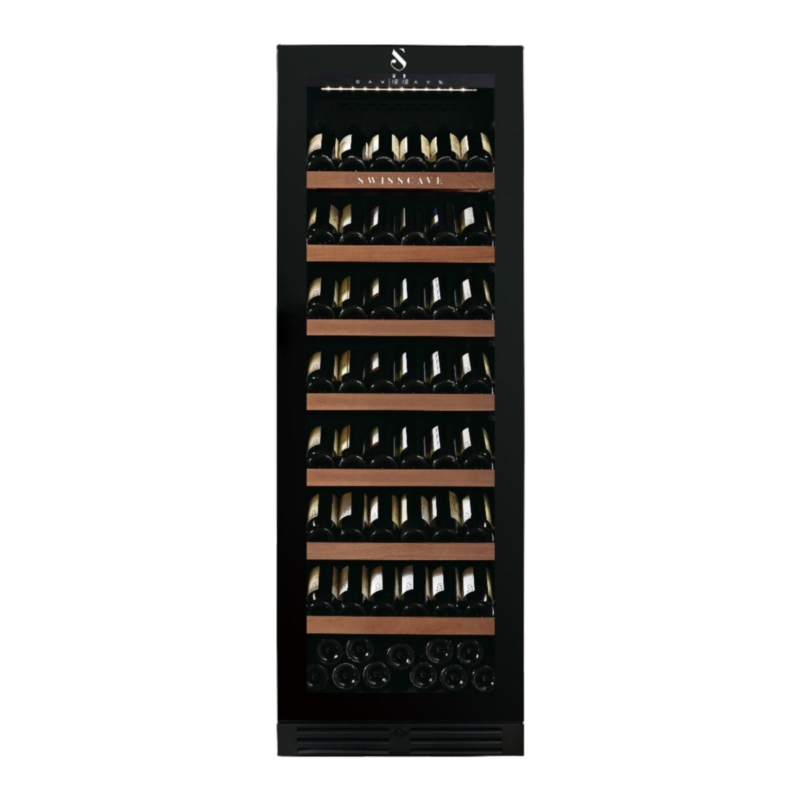 Swisscave WLB-460FLD-MIX, 1-zone wine refrigerator 172 cm, 154 bottles, black. With a 5 year guarantee!