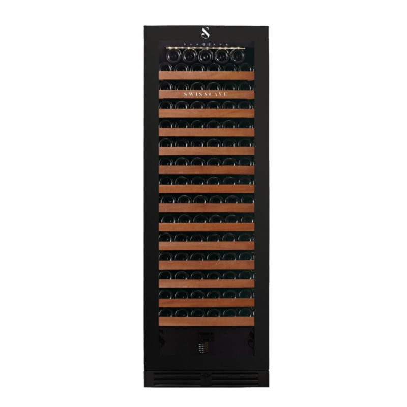 Swisscave WLB-460FL-HU-MIX, винный холодильник 1-зонный 172 см, 168 бутылок, черный. С гарантией 5 лет!