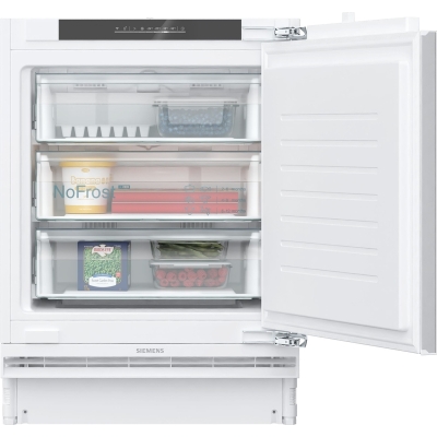Siemens GU21NADE0, iQ500, undercounter freezer, 82 x 59.8 cm, flat hinge with soft closing, EEK: E, with 5 year guarantee!