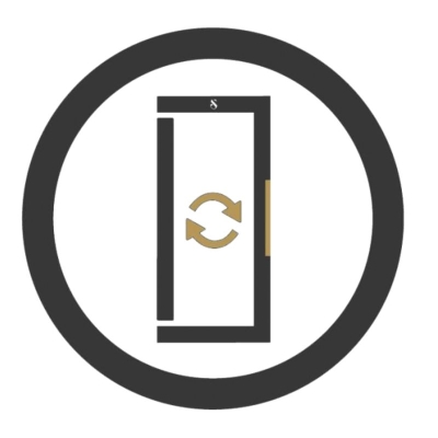 Swisscave L-DOOR, uks eelmonteeritud vasakule joondatud