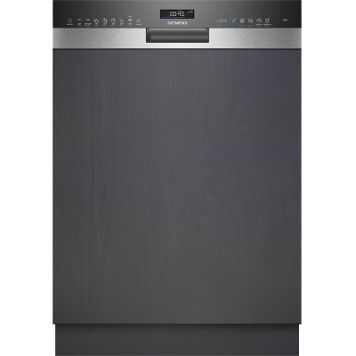 Siemens SN55ES12CE, iQ500, partially integrated dishwasher, 60 cm, brushed steel, EEK: A, with 5 year guarantee!