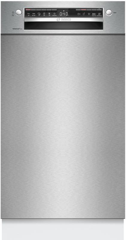 Bosch SPU4HMS10E, seeria 4, letialune nõudepesumasin, 45 cm, harjatud teras, kr: E, garantiiga 5 aastat!