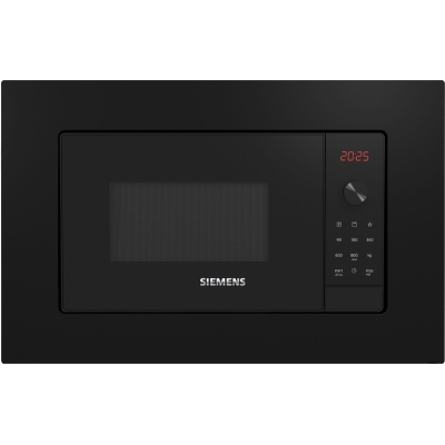Siemens BE623LMB3, iQ300, built-in microwave, black, stainless steel, revolving door, hinged on the left, 5 year guarantee