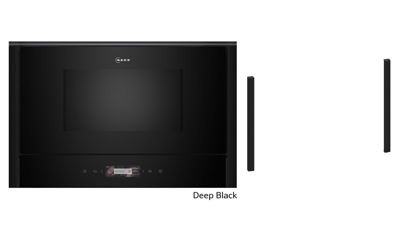Neff NLWR2D, SET NL9WR21Y1, built-in microwave, left hinged and Z9038DY0 Flex Design Kit, 38 cm, Deep Black, WITH 7 YEAR WARRANTY