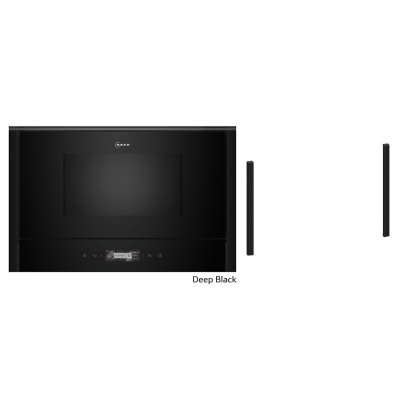 Neff NLWR2D, SET NL9WR21Y1, built-in microwave, left hinged and Z9038DY0 Flex Design Kit, 38 cm, Deep Black, WITH 7 YEAR WARRANTY
