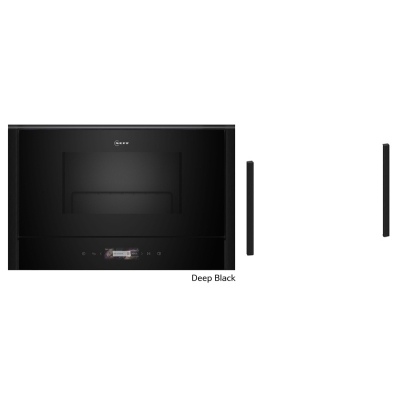 Neff NRGR3D, SET NR9GR31Y1, built-in microwave with grill, hinged on the right and Z9038DY0 Flex Design Kit, 38 cm, Deep Black, WITH 7 YEAR WARRANTY