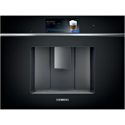 Siemens CT718L1B0, iQ700, built-in fully automatic coffee machine, black, water tank, with 5 year guarantee!