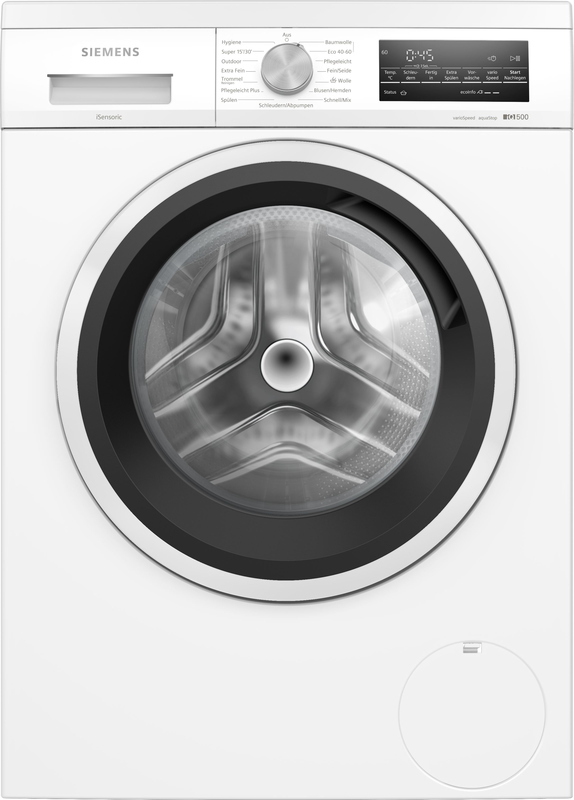 Siemens WU14UT42, iQ500, washing machine, can be built under the counter - front loader, 9 kg, max. 1400 rpm, EKK: A, with 5 year guarantee!