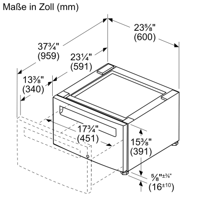 BOSCH WTZPW2XD, kuivati ​​pjedestaal sahtliga