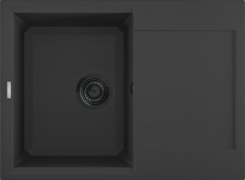 Reginox Bari 5, built-in granite sink, color nero black, R40317