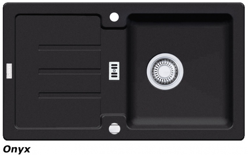 Franke Strata STG 614-78 Fragranit DuraKleen Plus, kurna korvkork, värv onyx, 114.0303.666