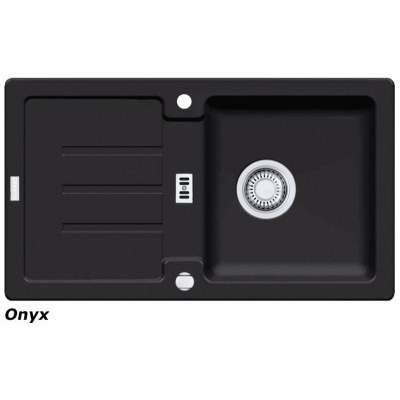 Franke Strata STG 614-78 Fragranit DuraKleen Plus, strainer basket stopper, color onyx, 114.0303.666