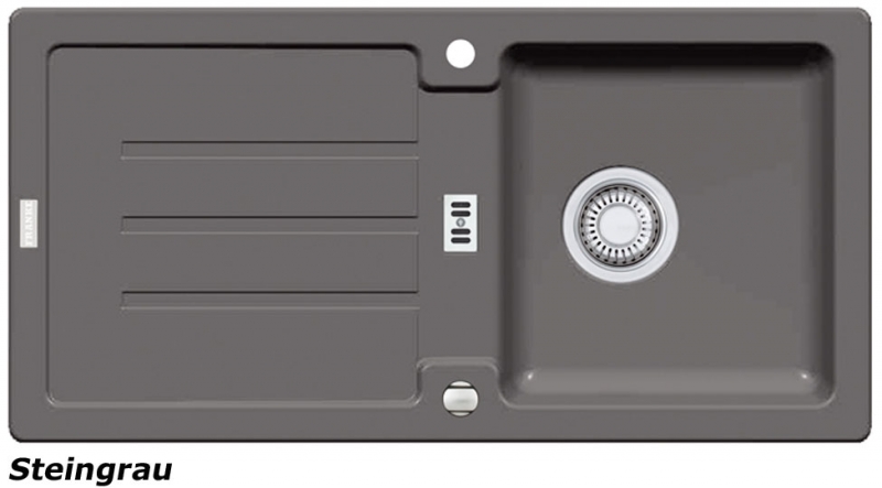 Franke Strata STG 614 Fragranit DuraKleen Plus, пробка корзины сита, цвет «серый камень», 114.0197.797