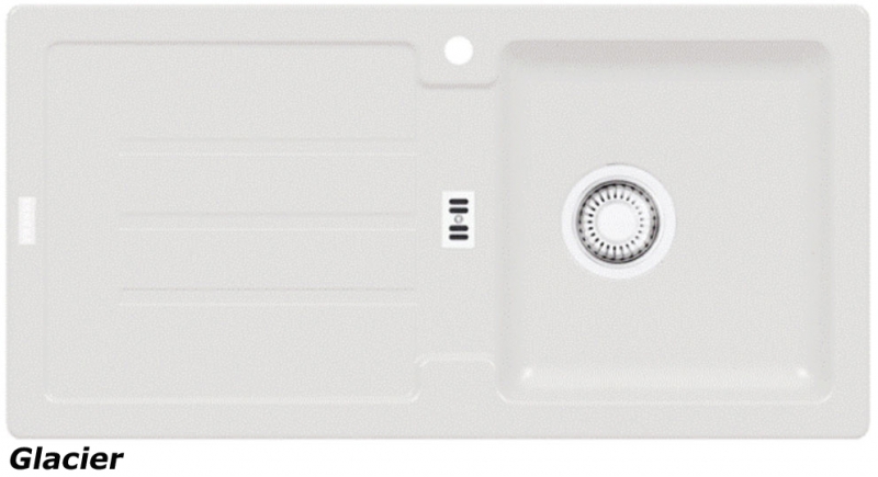 Franke Strata STG 614 Fragranit DuraKleen Plus, kurna korv ekstsentriline, värvus Glacier, 114.0302.761