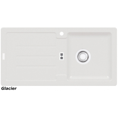 Franke Strata STG 614 Fragranit DuraKleen Plus, strainer basket eccentric, color Glacier, 114.0302.761