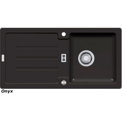 Franke Strata STG 614 Fragranit DuraKleen Plus, strainer basket eccentric, color onyx, 114.0302.752