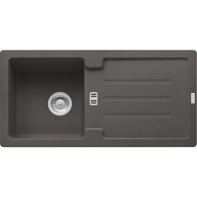 Franke Strata STG 614 Fragranit DuraKleen Plus, eccentric strainer basket, color slate gray, 114.0723.984