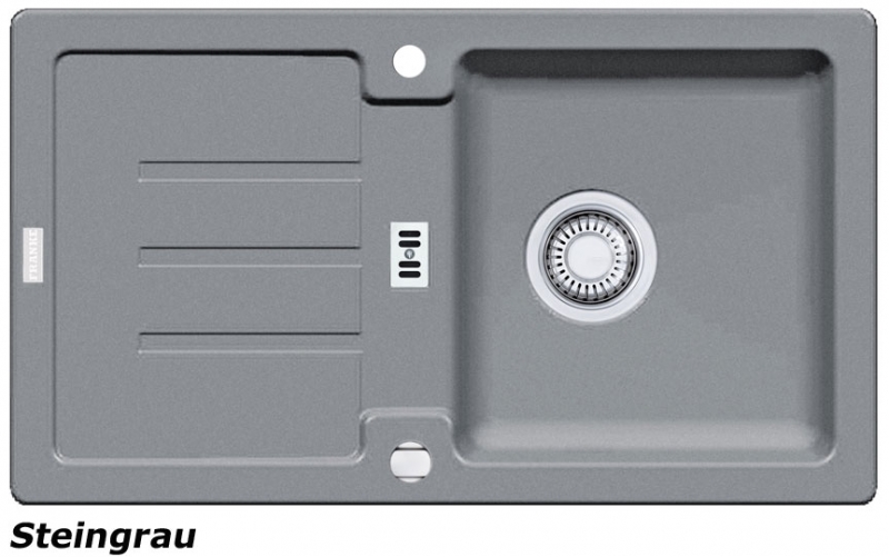 Franke Strata STG 614-78 Fragranit DuraKleen Plus, эксцентриковая корзина фильтра, цвет «серый камень», 114.0303.682