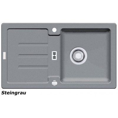 Franke Strata STG 614-78 Fragranit DuraKleen Plus, strainer basket eccentric, color stone gray, 114.0303.682