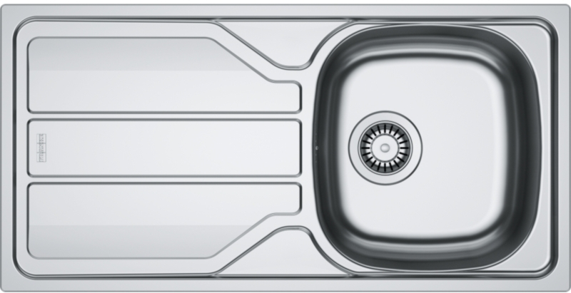 Franke Flash FLN 611-86 (44) built-in sink unbrushed stainless steel, reversible, 101.0738.583
