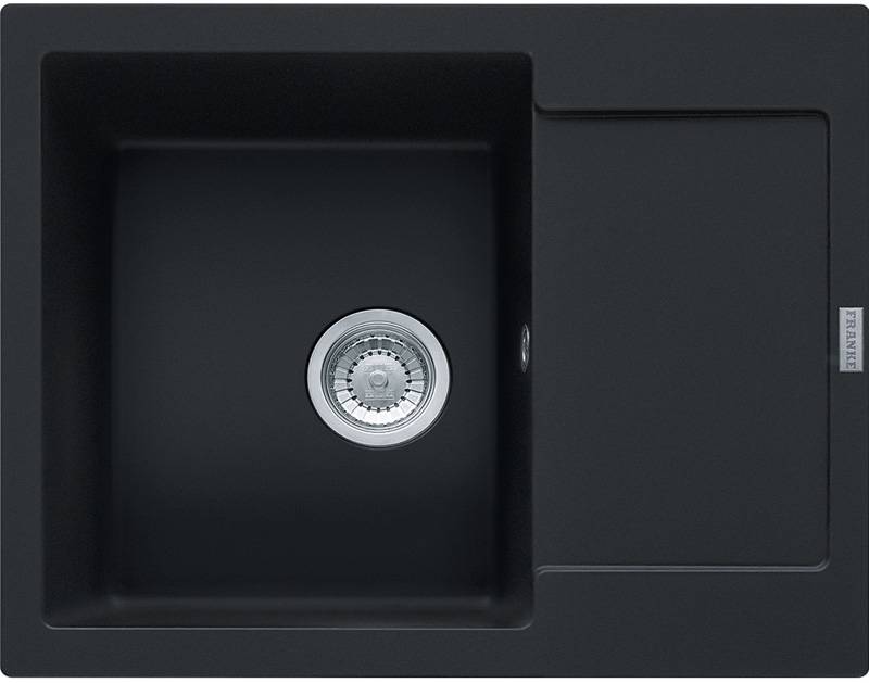 Franke Maris MRG 611-62, Fragranit+, push button valve, color matt black, 114.0627.368