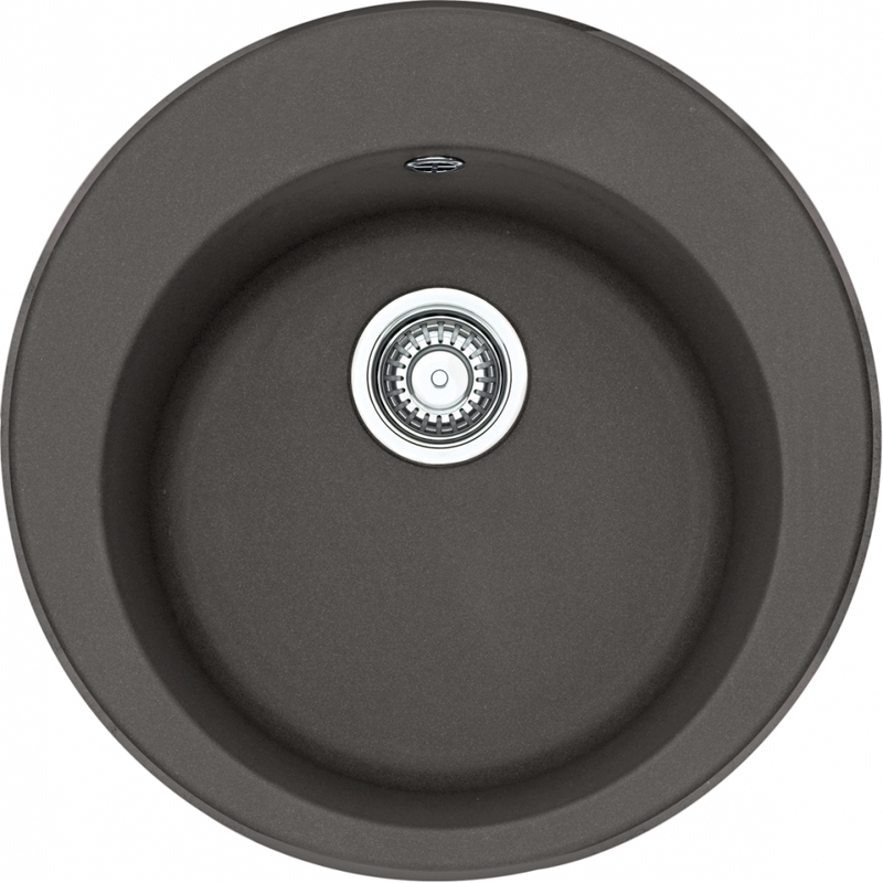 Franke Pamira ROG 610-41 Fragranit DuraKleen Plus, eccentric strainer basket, color slate gray, 114.0723.992