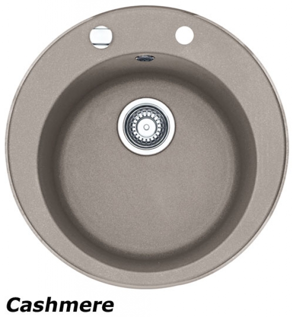 Franke Pamira ROG 610-41 Fragranit DuraKleen Plus, strainer basket stopper, color cashmere, 114.0302.766